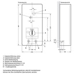 Elektronischer Durchlauferhitzer VED E 21/8, druckfest, 21 kW, 400 V, gradgenaue Auslauftemperatur, stufenlos einstellbar mit Digitalanzeige