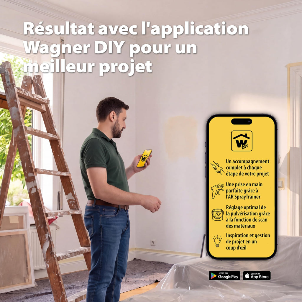 Système de peinture par pulvérisation Airless Control Pro 250 M pour peintures vernis et lasures pression 110 bar avec tuyau 9 m