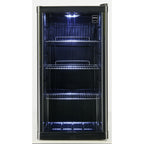 Réfrigérateur à boissons GPC1088 88L porte en verre réversible éclairage LED refroidissement statique