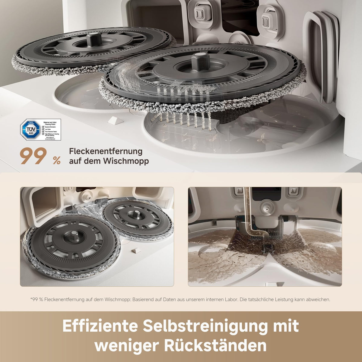 Saugroboter mit Wischfunktion L10s Ultra Gen 3 Kit 25.000 Pa, All-in-One-Station mit automatischer Reinigung und 200 ml Reinigungsflüssigkeit
