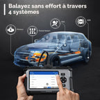 Valise diagnostic auto AD500 OBD2 4 systèmes moteur ABS SRS transmission écran 5 pouces réinitialisation service