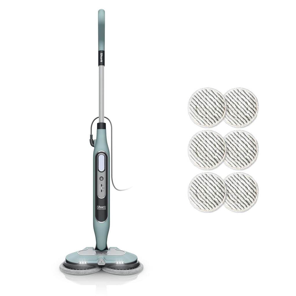 Balai vapeur Steam Mop S8201EUCP 1120W avec tampons rotatifs microfibres réservoir 350ml pour sols durs