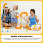 Luftbetriebenes STEM-Spielzeug mit Turbine und modularen Röhren für Kinder ab 3 Jahren, inklusive 20 Schaumstoffbälle