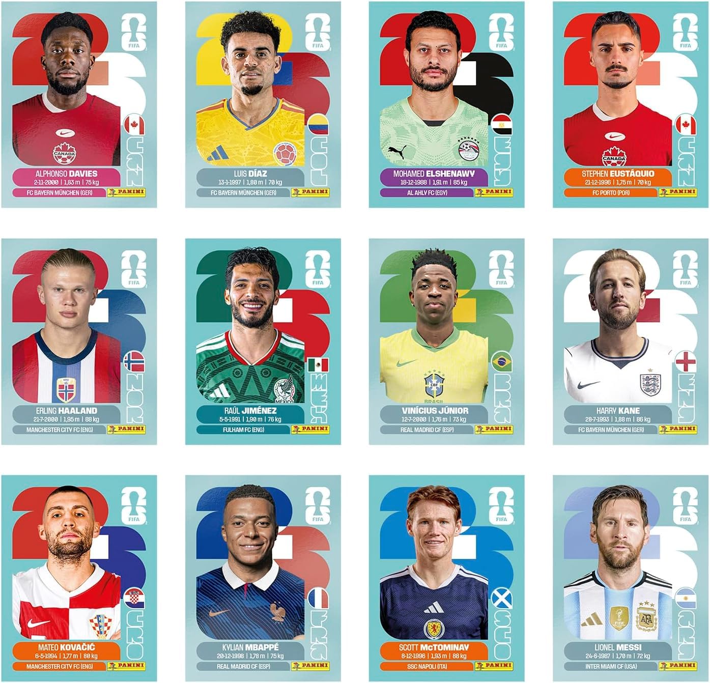 Football World Cup 2026 sticker collection box with 100 packs 700 stickers collectible album cards for football fans