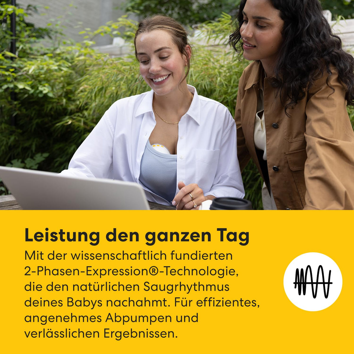 Tragbare elektrische Milchpumpe Motion InBra mit Aufbewahrungstasche, 2-Phase Expression Technologie und 9 Abpumpstufen, 24 mm Brusthaube sowie