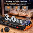 Tapis de course pliable 6 en 1 inclinaison 10% moteur 3 CV vitesse 12 km/h Bluetooth écran LED capacité 160 kg