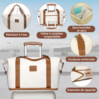 Set de 6 valises rigides de voyage 55 65 74 cm 4 roulettes avec vanity case et sac de voyage pliable