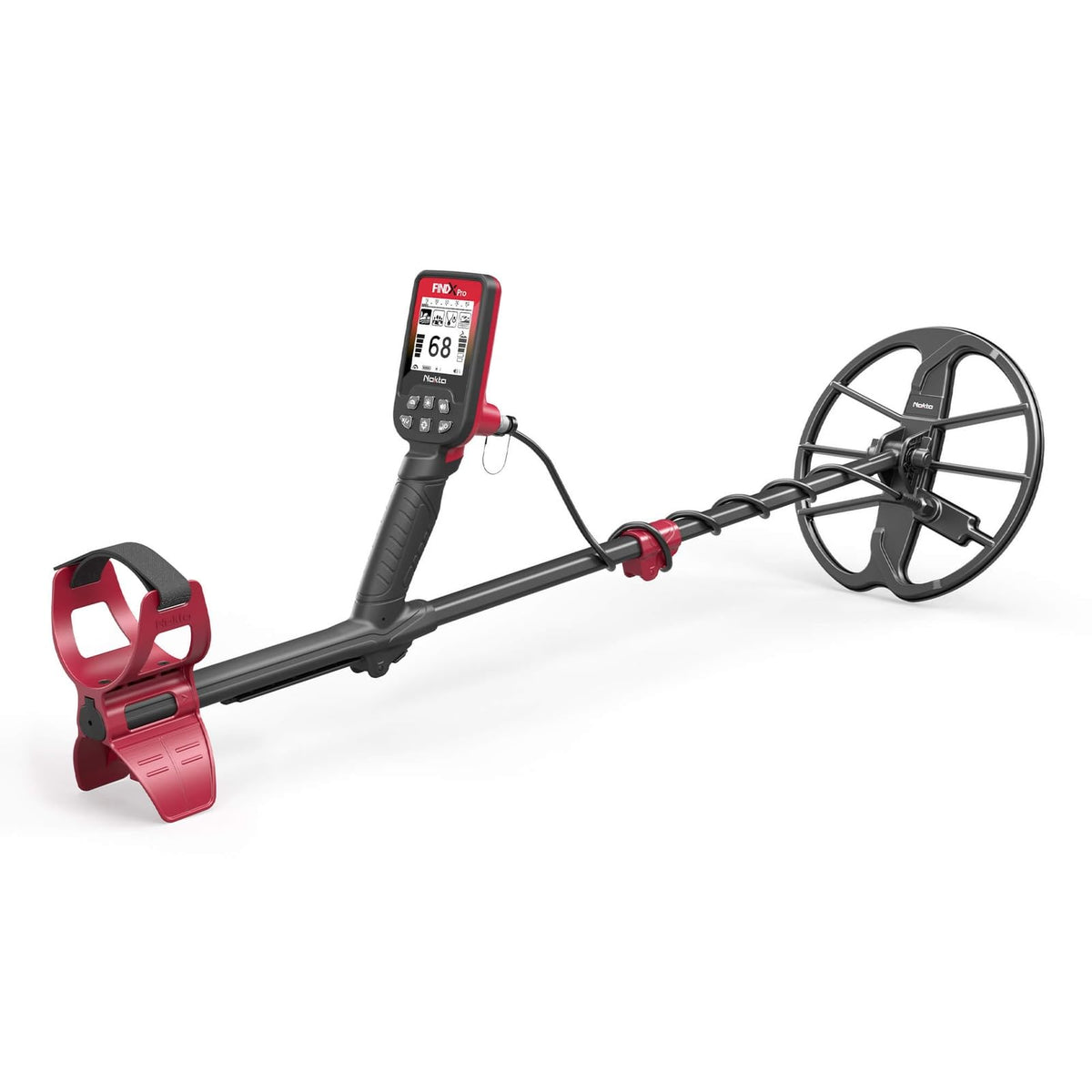 Metalldetektor FINDX PRO mit 28 cm Suchspule, vollständig wasserdicht bis 5 m, 4 Suchmodi, Pinpoint, USB wiederaufladbar, mit Kopfhörern und