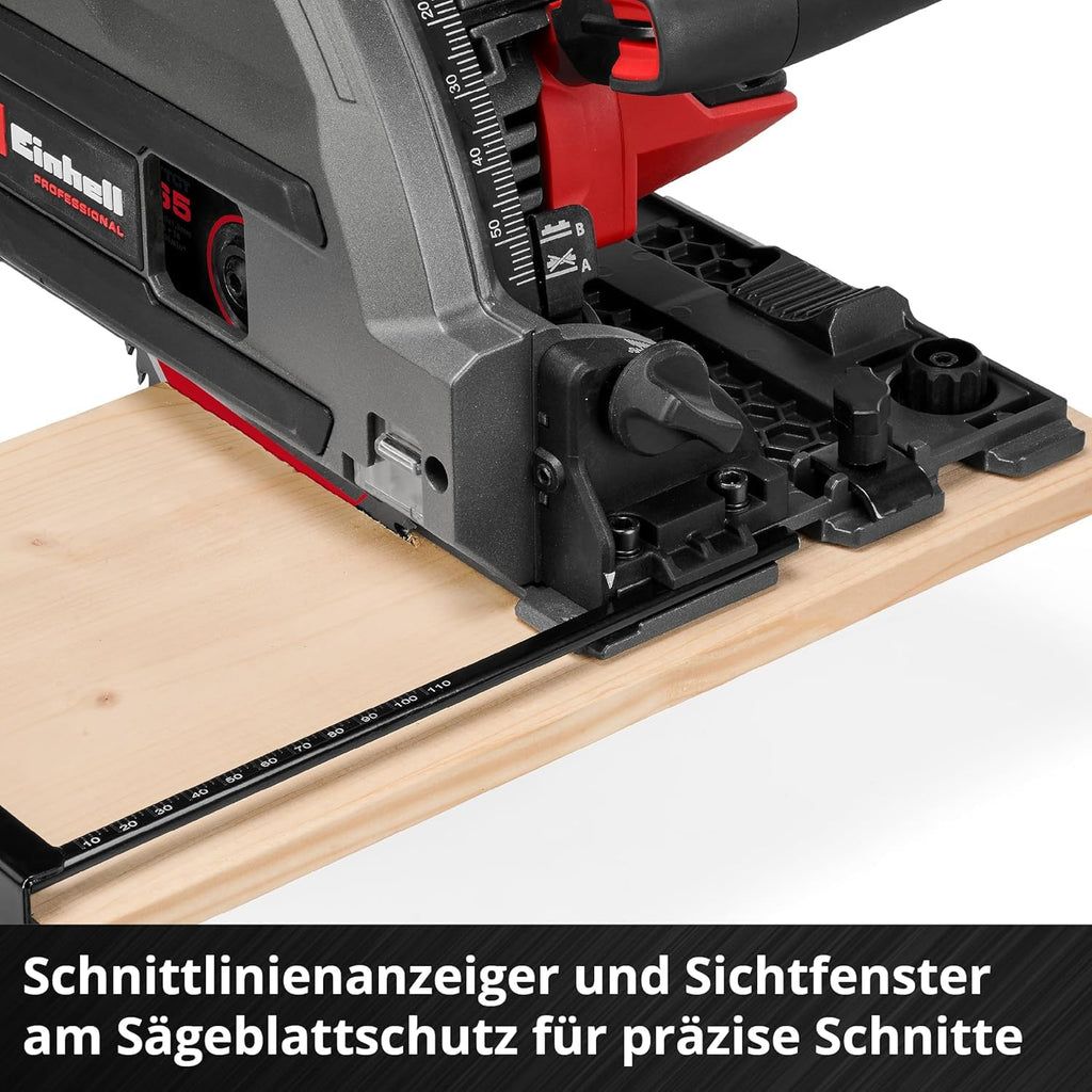 Akku-Tauchsäge TP-PS 18/165 Li BL Solo mit Brushless-Motor, 56 mm Schnitttiefe, inkl. Sägeblatt und Parallelanschlag