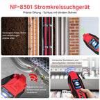 Kabelsuchgerät mit Digitalmultimeter, 8-stufiger Empfindlichkeit, für Wand- und Erdkabel sowie Sicherungs- und Bewässerungsleitungen