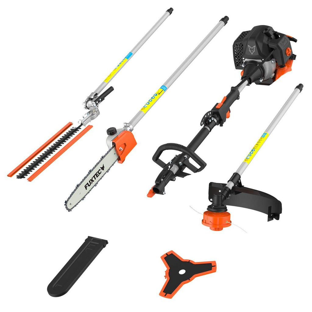 Benzin-Motorsense 4in1 Multitool 52 ccm 3 PS Kombigerät mit Fadenkopf, Langastschneider und Heckenschere