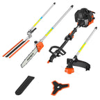 Benzin-Motorsense 4in1 Multitool 52 ccm 3 PS Kombigerät mit Fadenkopf, Langastschneider und Heckenschere