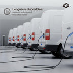 Câble de recharge Type 2 Schuko 3,7 kW réglable 8A 16A avec affichage numérique pour voiture électrique longueur 5 m