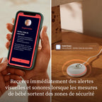 Moniteur bébé intelligent Dream Sock suivi fréquence cardiaque oxygène sommeil en temps réel WiFi Bluetooth rose
