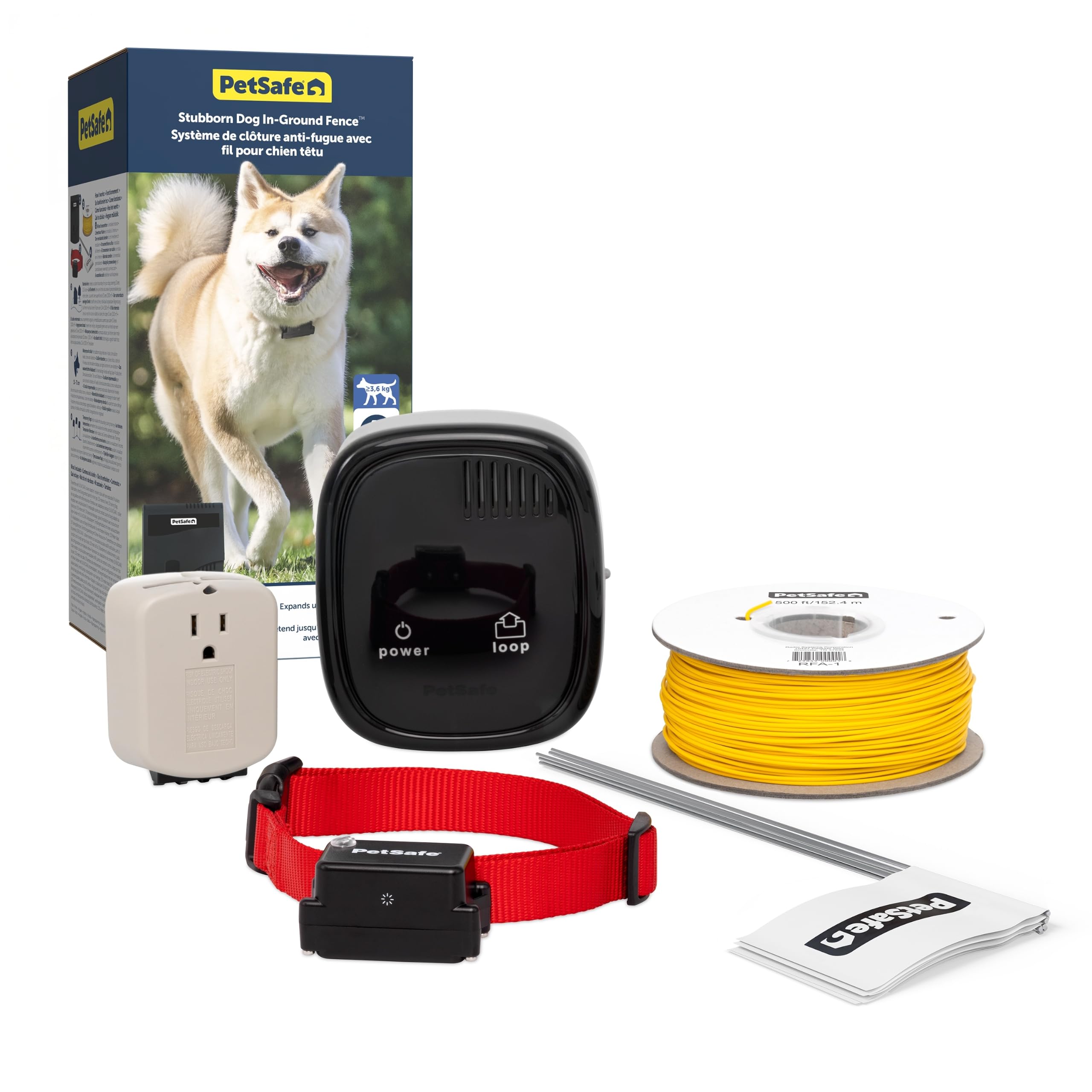 Clôture enterrée pour chien avec collier étanche fil périmétrique 5 niveaux de correction statique pour chiens têtus