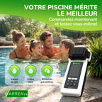 Testeur électronique de piscine photomètre 2.0 pour mesure du pH et du chlore avec 170 comprimés de test