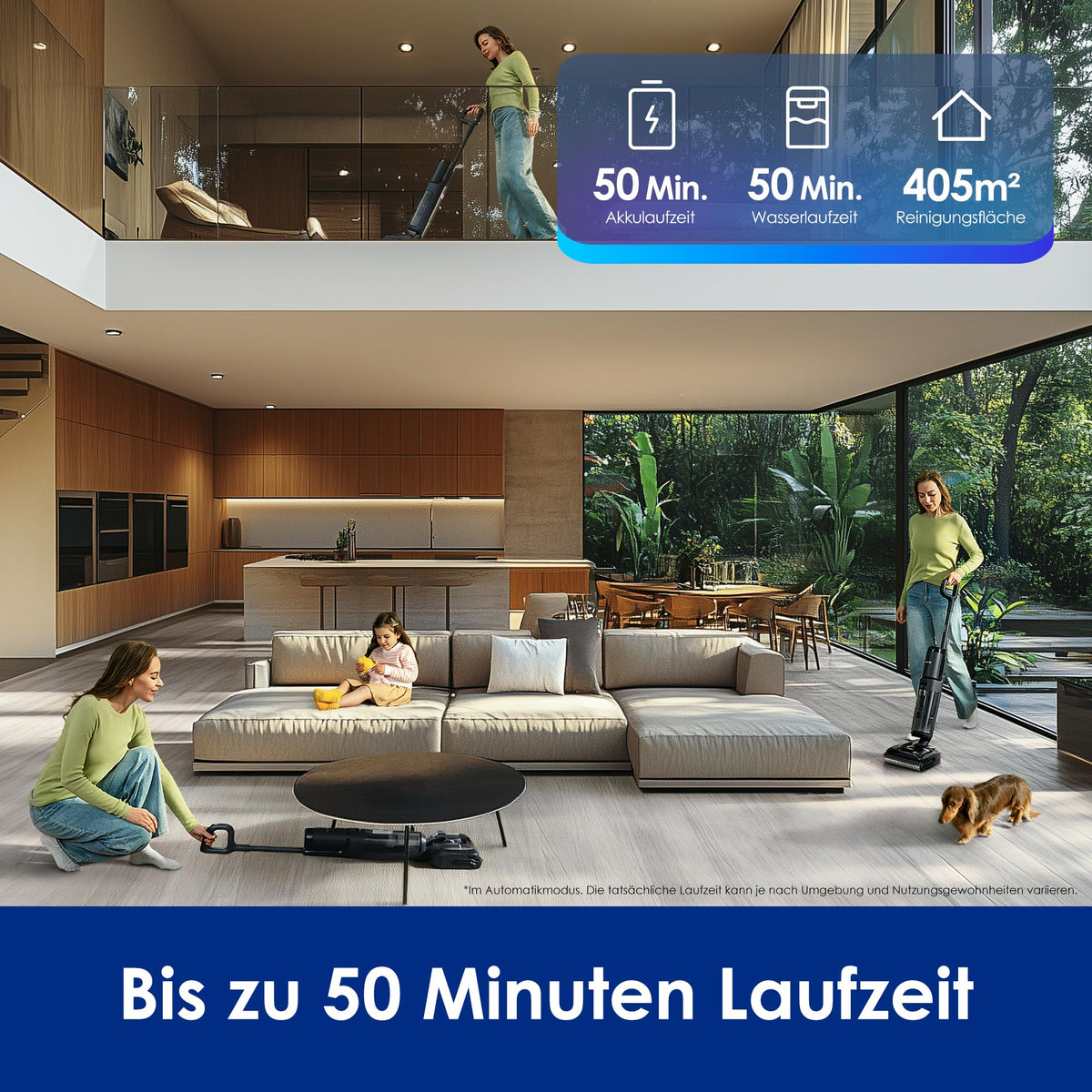 Nass-Trockensauger Floor ONE S7 Stretch Ultra mit DualBlock und FlashDry-Selbstreinigung, 50 Min Laufzeit