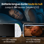 Moniteur bébé MVPRO-2CAM EU Full HD avec 2 caméras écran partagé veilleuse 6 couleurs connexion 2.4GHz FHSS sans WiFi