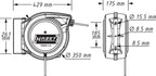 Kabelaufroller 9040D-2.5 mit gebremstem Aufwickeln, schwenkbarem Haltebügel aus Metall und Kunststoffgehäuse