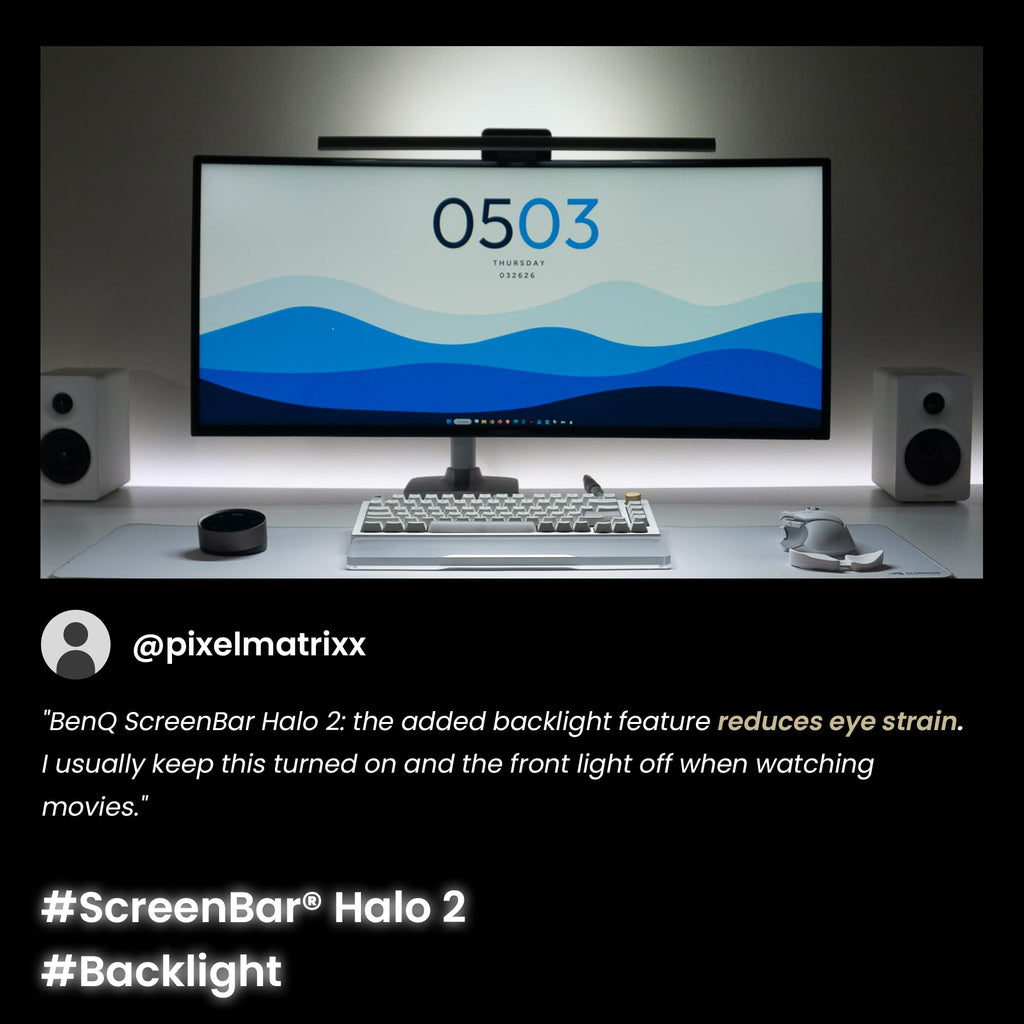 Lampe LED pour écran PC ScreenBar Halo 2 télécommande sans fil luminosité et température de couleur réglables USB
