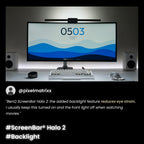 Lampe LED pour écran PC ScreenBar Halo 2 télécommande sans fil luminosité et température de couleur réglables USB