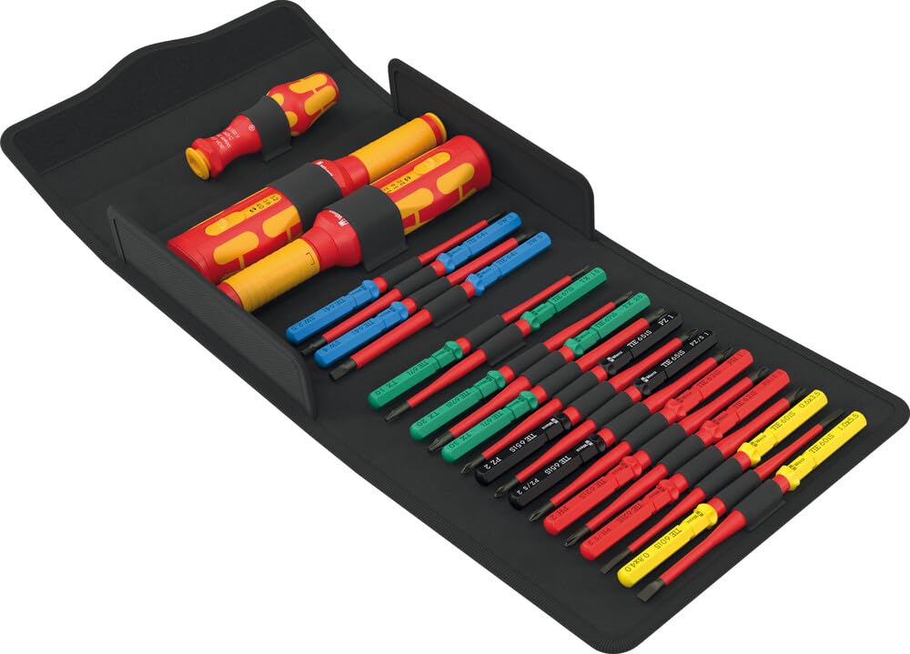 VDE Schaltschrank-Set 23-teilig mit Kraftform Kompakt Safe-Torque Speed Drehmoment-Handhaltern 7508 und 7516