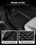 Tapis de sol pour Tesla Model Y Juniper 2025 2026 set 4 pièces en TPE imperméable antidérapant ajustement précis