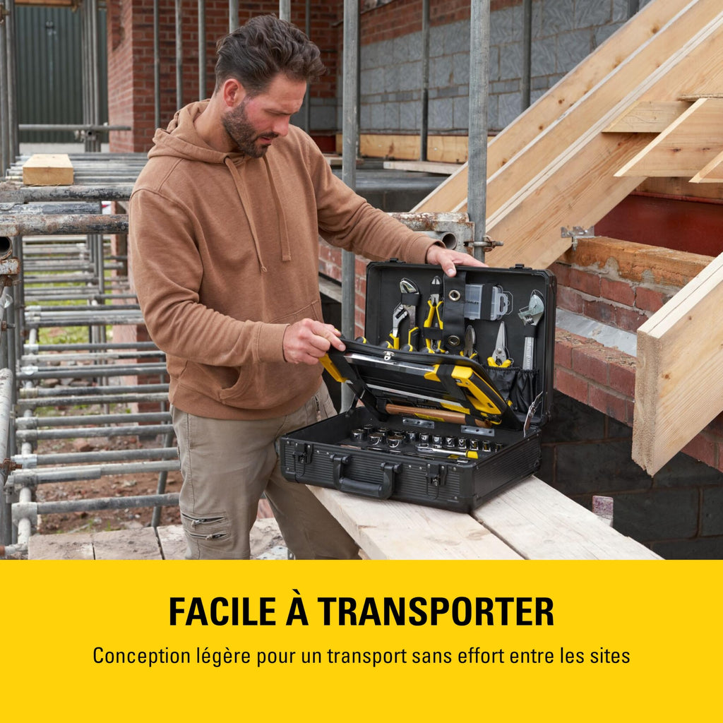 Valise à outils 142 pièces STMT98109-1 avec outils de serrage vissage pinces tournevis clés marteau et accessoires