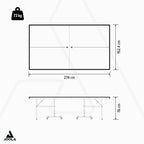 Indoor Tischtennisplatte klappbar Inside J15 274 x 152,5 x 76 cm 15 mm Plattenstärke Metallrahmen Netz