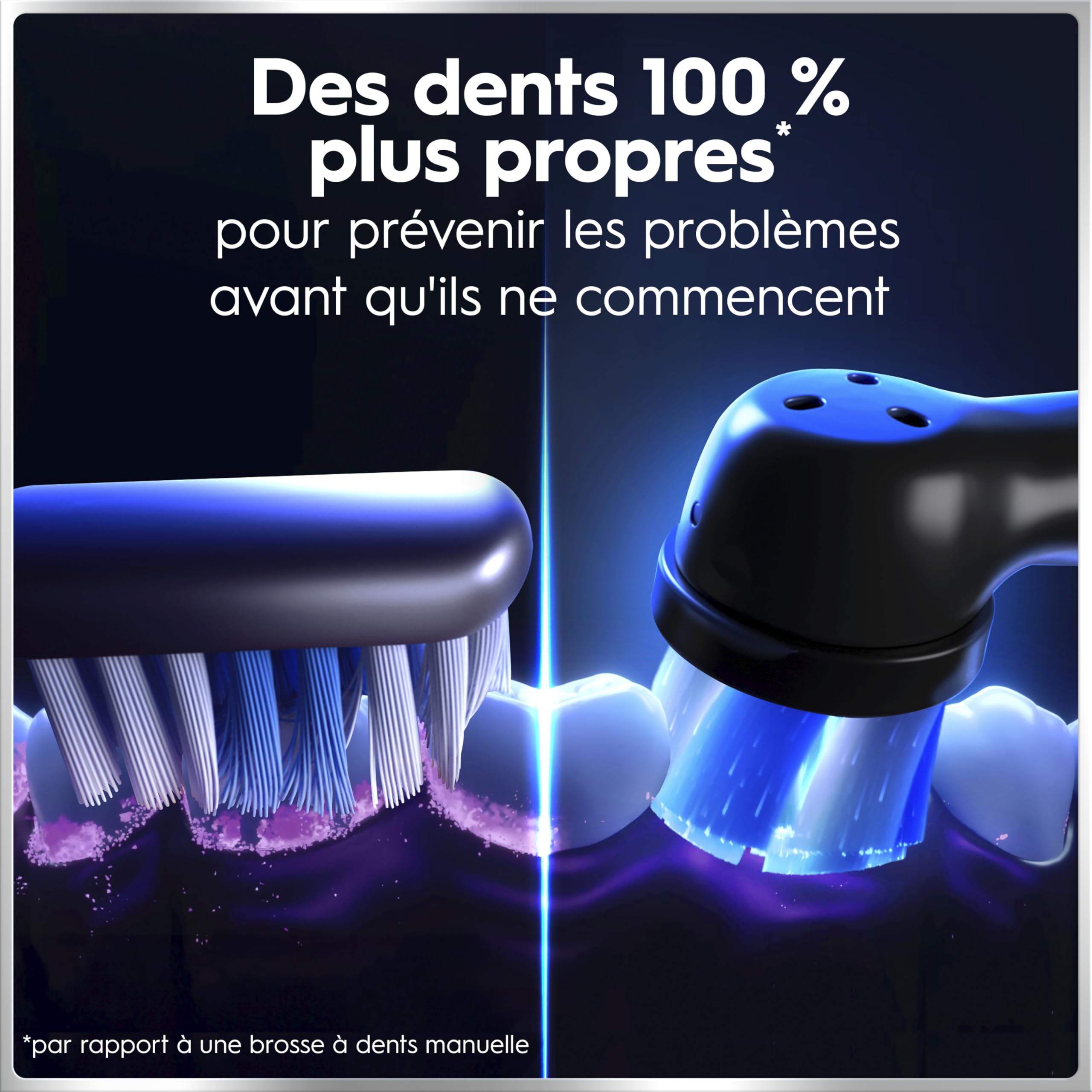 Brosse à dents électrique iO 6 avec 3 brossettes de rechange 5 modes de brossage capteur de pression écran interactif étui