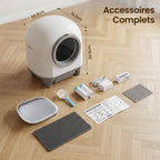 Litière chat autonettoyante automatique Pura Max 90L avec contrôle APP WiFi bac à litière pour plusieurs chats entrée basse