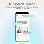 KI-Diktiergerät Plaud Note mit 64 GB, 30 Std. Aufnahme und magnetischer Hülle in Schwarz
