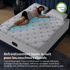 Matelas hybride SLC-618 140x190 cm épaisseur 28 cm 7 zones ressorts ensachés avec mousse mémoire de forme fermeté moyenne