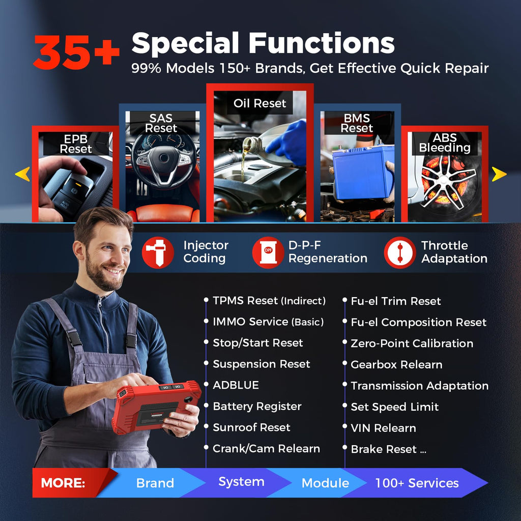 OBD2 Diagnosegerät CRP919XBT mit Bluetooth, bidirektionaler Steuerung und Android 10.0