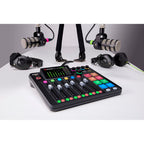 Podcast Produktionsstudio Pro II 9 Kanäle 4 Combo-Eingänge Dual USB-C Bluetooth 8 SMART Pads