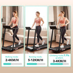 Tapis de course pliable CS-WP9 vitesse 12 km/h écran LED Bluetooth support tablette capacité 120 kg