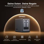 2-Bay NAS DXP2800 Intel N100 8 GB DDR5 2,5 GbE 2 M.2 NVMe Steckplätze bis 76 TB ohne Festplatten