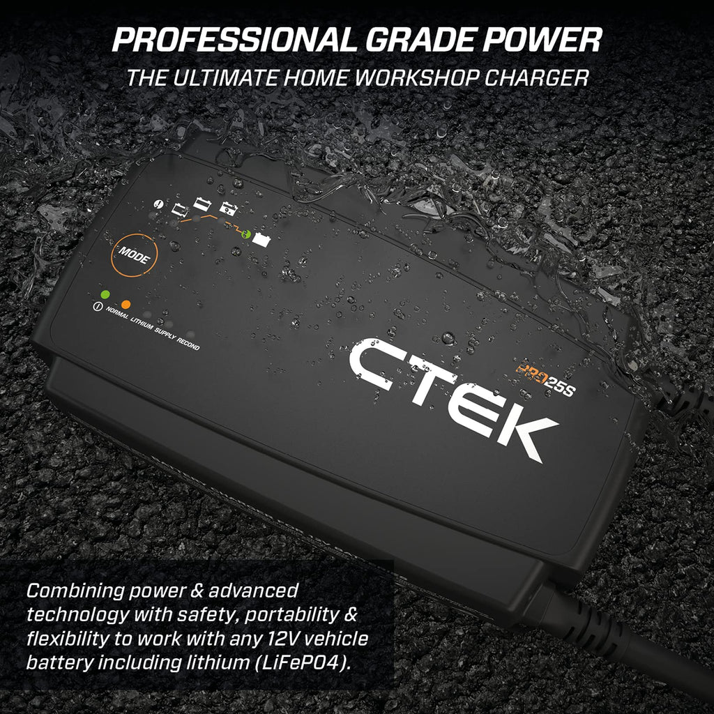 Batterieladegerät PRO25S 12V 25A für Blei-Säure- und LiFePO4-Batterien mit 12-V-Supply-Modus und RECOND-Funktion