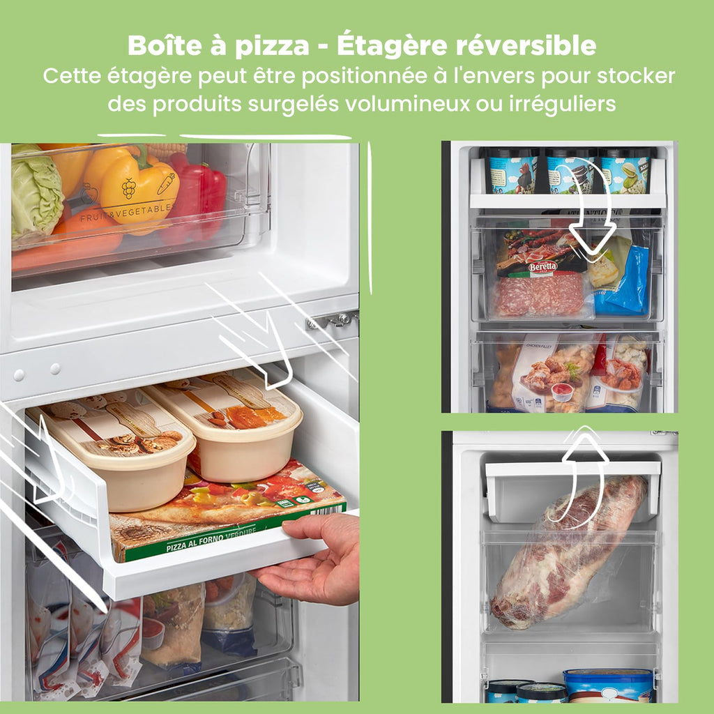 Réfrigérateur congélateur RCB169DK2(E) 174L 2 portes 115L réfrigérateur 59L congélateur Low Frost éclairage LED