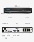4K PoE NVR RLN8-410 8 canaux avec disque dur 2 To enregistreur vidéo réseau pour caméras IP PoE jusqu'à 8MP