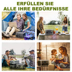Tragbare Powerstation 299Wh mit 100W Solarpanel, 600W LiFePO4 Solargenerator R600