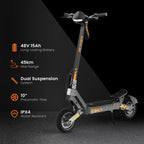 Trottinette électrique adulte G2 batterie 48V 15,6Ah autonomie 55 km pneus tubeless 10 pouces double suspension pliable