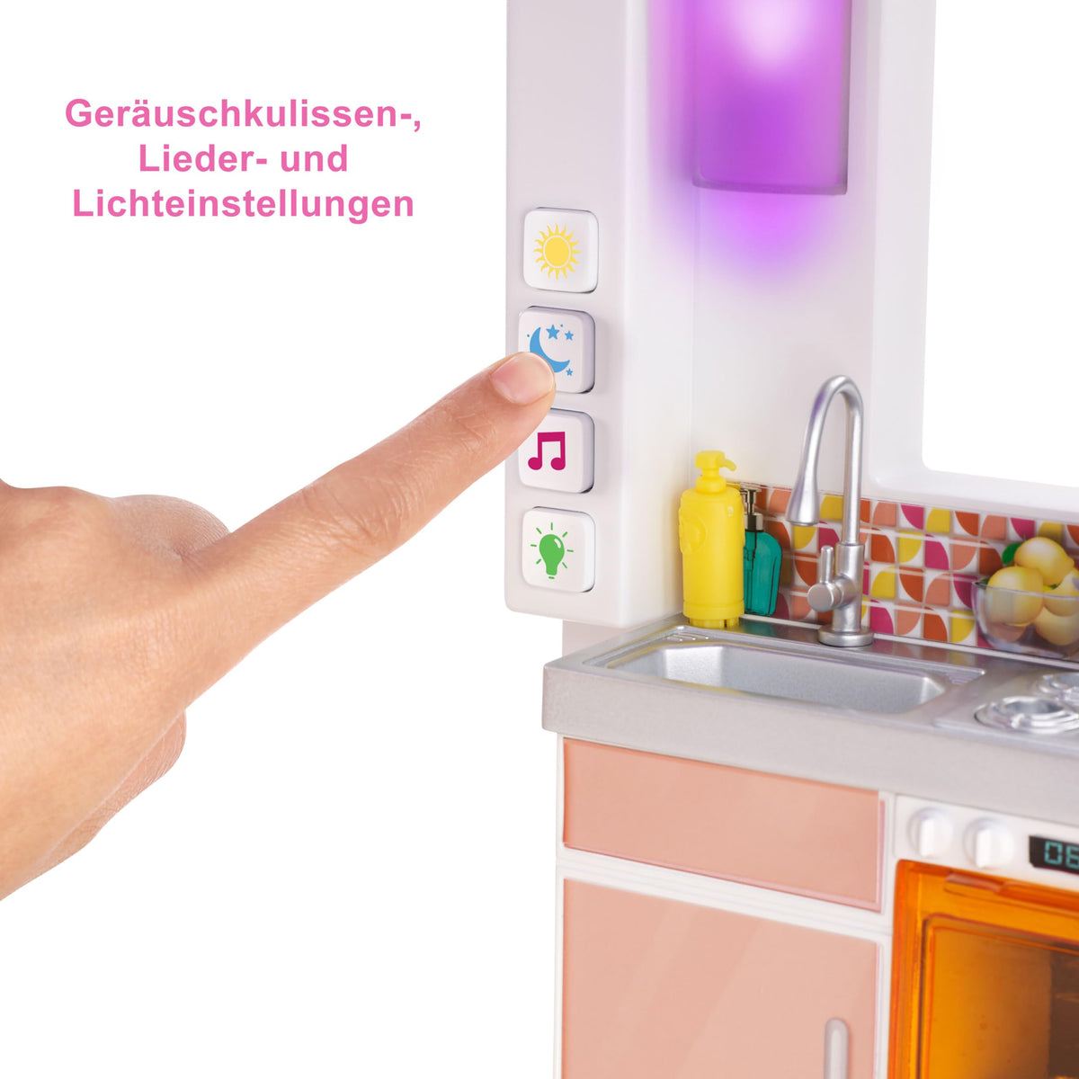 Puppenhaus Spielset Traumvilla, ca. 110 cm hoch und 105 cm breit, mit 10 Räumen, Aufzug, Rutsche, Pool und über 75 Teilen