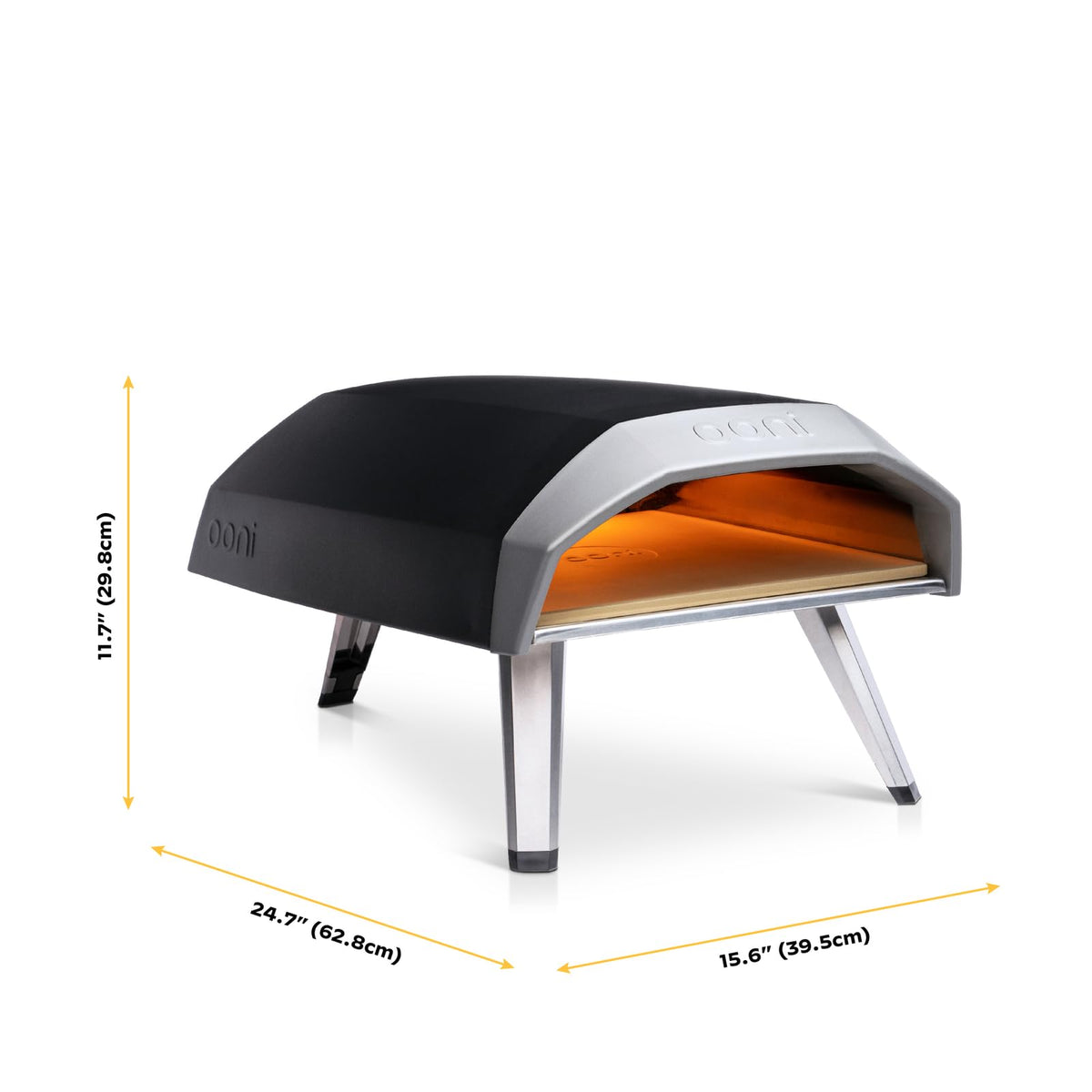 Gas-Pizzaofen Koda 12 für 50 mBar bis 500 °C mit 30 cm Backfläche und tragbarem Design für Garten und Balkon