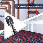 Hydraulische Presszange V- und TH-Kontur 8 t 180° drehbarer Kopf für Kupfer Edelstahl und Verbundrohre mit 8 Pressbacken