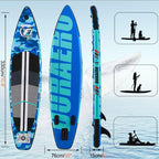 Planche SUP gonflable 330 x 76 x 15 cm avec siège kayak pagaie réglable 3 ailerons support caméra charge 150 kg