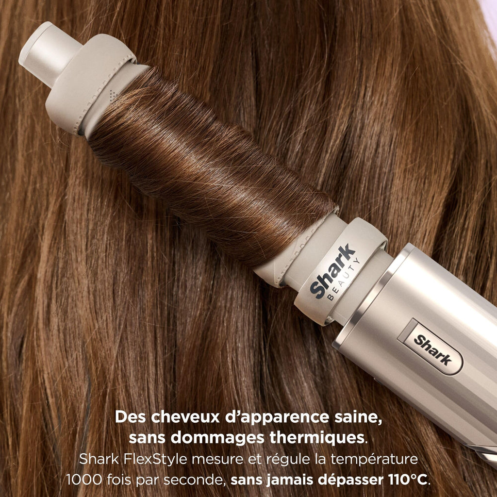 Air styler et sèche-cheveux FlexStyle HD446SLEU 5-en-1 avec boucleurs automatiques brosse plate brosse ovale diffuseur et concentrateur