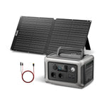 Tragbare Powerstation 299Wh mit 100W Solarpanel, 600W LiFePO4 Solargenerator R600