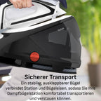 Dampfbügelstation mit 8 Bar Druck und 2200 Watt, 120 g/min Dampfleistung sowie 520 g/min Dampfstoß