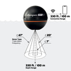Fischfinder Echolot mit Tiefenmesser und GPS-Sender für Kajak, Boot und Eisangeln